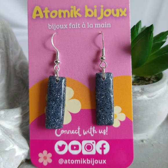 Boucles d’oreilles en argile polymère faites à la main. Handmade polymer clay#37 - Picture 1 of 5